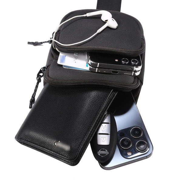 Universal Nylon Chest Bag For 5.5 Inch 7.2 Phones Fashionable And Functional Red Bags