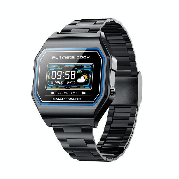 Waterproof Steel Smart Watch With Colour Screen Black Watches