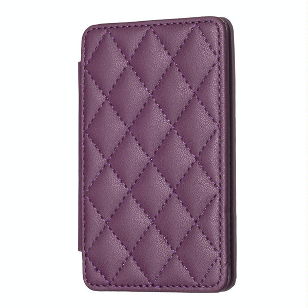 Parallel Deals Rhombus Pattern Card Bag Back Sticker For Mobile Phones Dark Purple Cases Covers & Skins