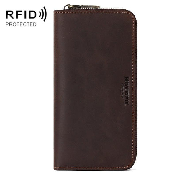 Men Retro Long Wallet With Rfid Protection Wallets