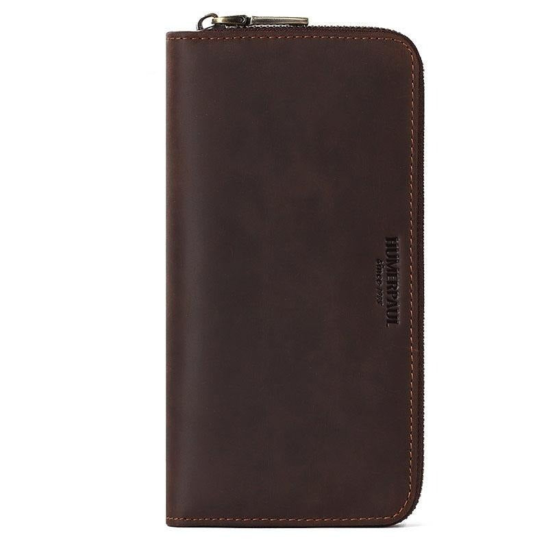 Men Retro Long Wallet With Rfid Protection Wallets