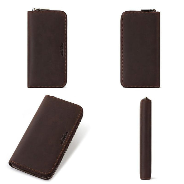 Men Retro Long Wallet With Rfid Protection Wallets