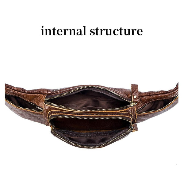 Leather Waist Bag For Men Black Waist Packs & Bags