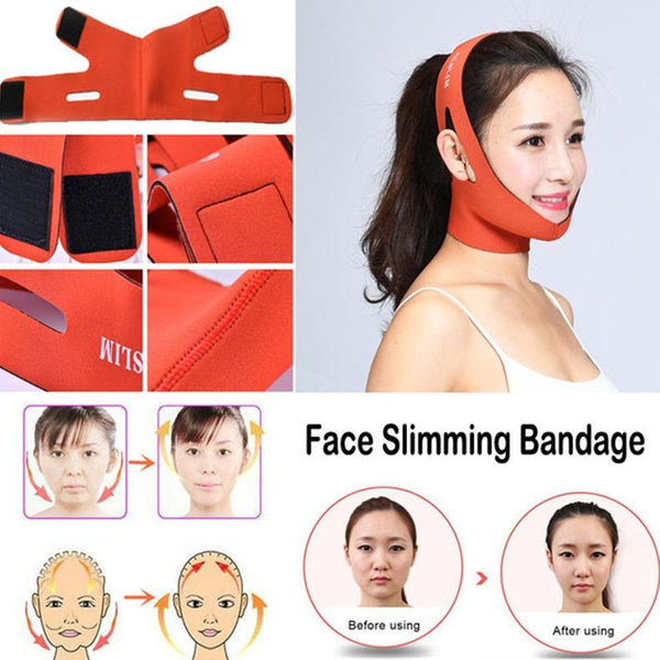 Orange Facial Firming Bandage For Women Anti Aging Products