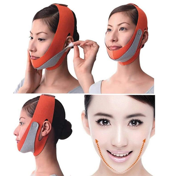 Orange Facial Firming Bandage For Women Anti Aging Products