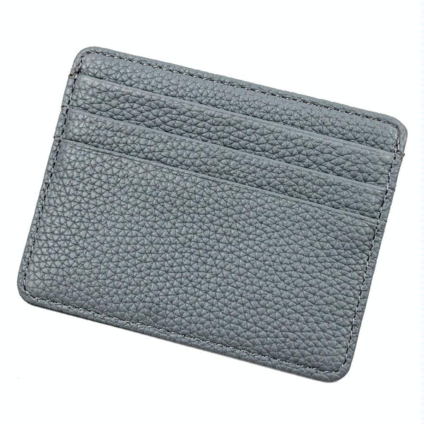 Lychee Pattern Mini Card Holder Multi Slots Ultra Thin Coin Purse Blue Business Card Holders