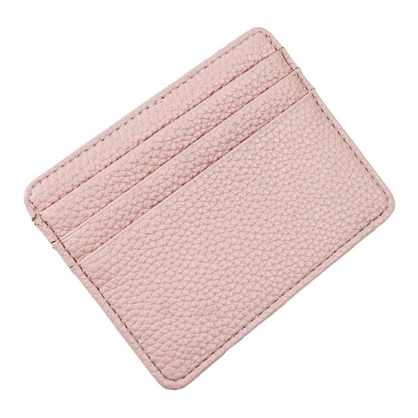 Lychee Pattern Mini Card Holder Multi Slots Ultra Thin Coin Purse Blue Business Card Holders