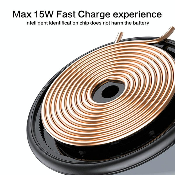 15W Desktop Wireless Charging Pad Black Chargers & Cradles