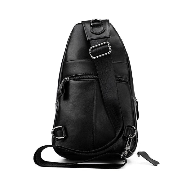 Retro Leather Chest Bag For Men Coffee Bags