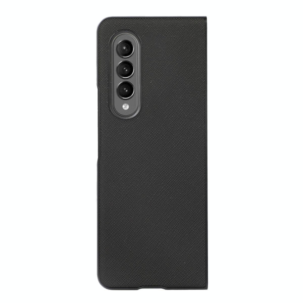 For Samsung Galaxy Z Fold4 5G Cross Texture Pu Leather Case Black Other Mobile Accessories