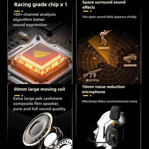 7.1 Gaming Headset For Pc And Mobile Black Headsets