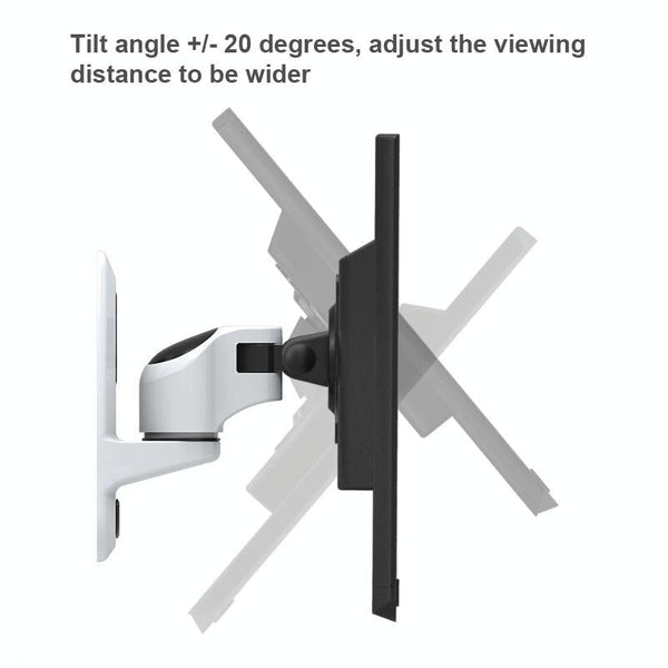 Universal Swivel Wall Mount For Computer Monitors White Monitor Mounts & Stands