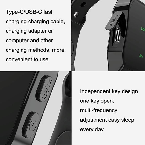 Intelligent Sleep Aid Soothing Insomnia Massage Black Massagers