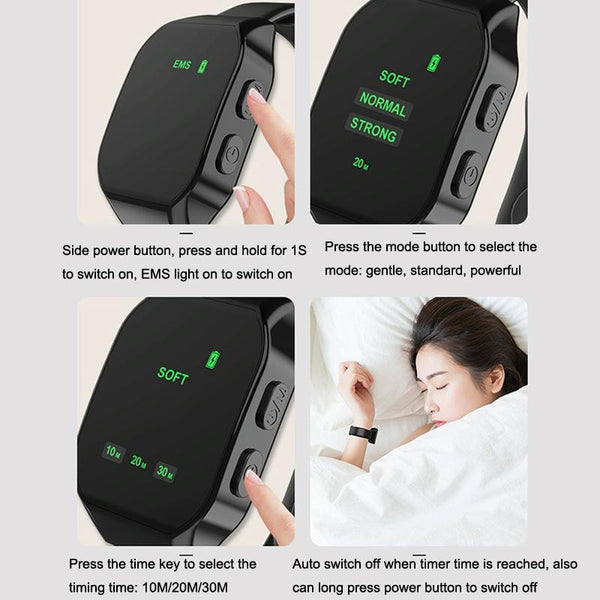 Intelligent Sleep Aid Soothing Insomnia Massage Black Massagers