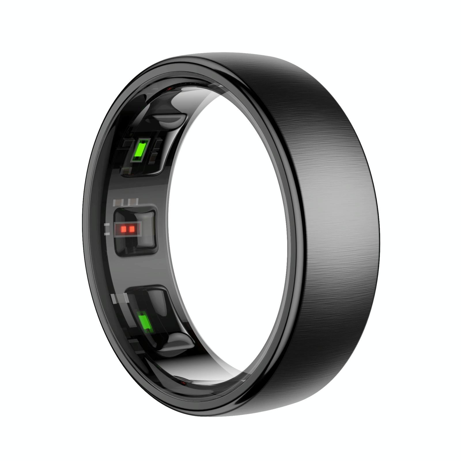 Smart Ring Heart Rate Blood Oxygen Sleep Sports Size 12 Black Activity Trackers