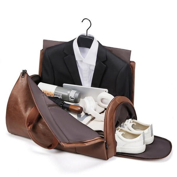 Waterproof Travel Suit Bag Large Size Brown Duffle Bags