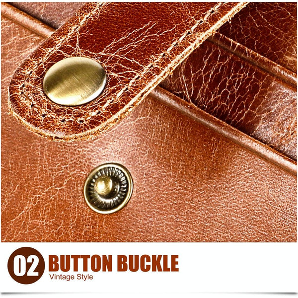 Brown Crazy Horse Leather Card Holder Wallet Wallets