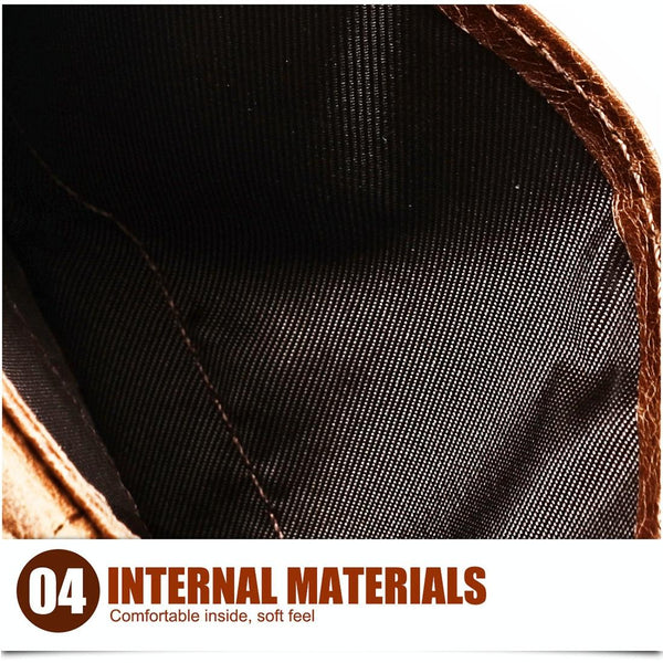 Brown Crazy Horse Leather Card Holder Wallet Wallets