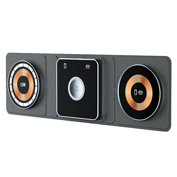 15W 3 In Foldable Magnetic Wireless Charger Chargers & Cradles