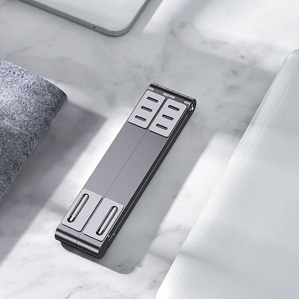 Aluminum Notebook Stand Compact Cooling Bracket Grey Mounts Stands & Holders