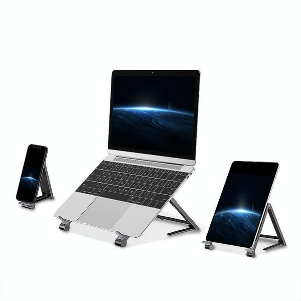 Aluminum Notebook Stand Compact Cooling Bracket Grey Mounts Stands & Holders