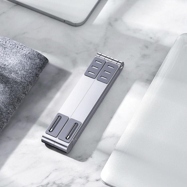 Aluminum Notebook Stand Compact Cooling Bracket Grey Mounts Stands & Holders