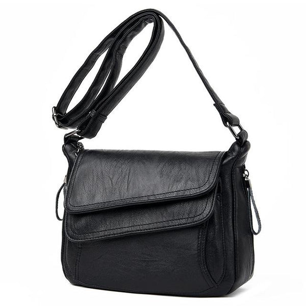 Stylish Leather Shoulder Bag For Summer Black Women's Bags & Handbags