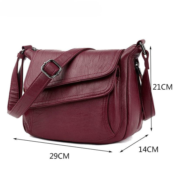 Stylish Leather Shoulder Bag For Summer Black Women's Bags & Handbags