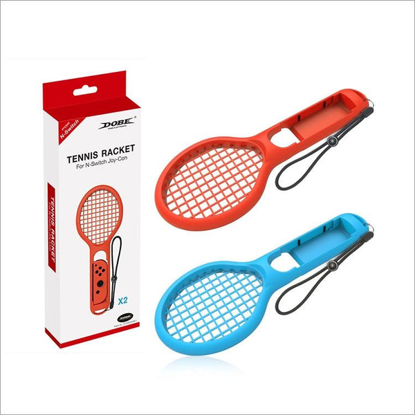Red Switch Tennis Racket With Small Handle Controllers & Attachments