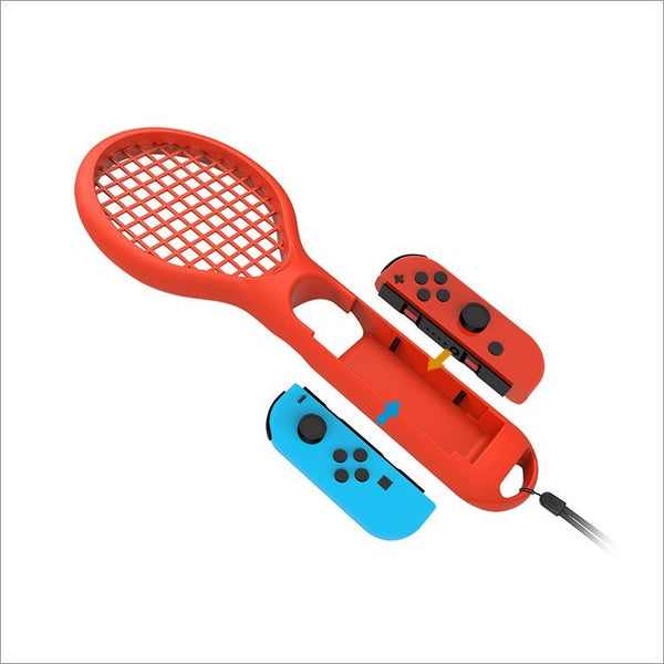 Red Switch Tennis Racket With Small Handle Controllers & Attachments
