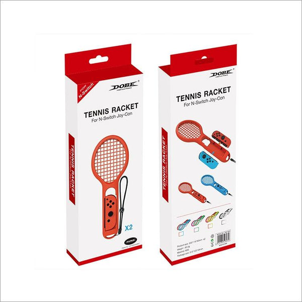 Red Switch Tennis Racket With Small Handle Controllers & Attachments