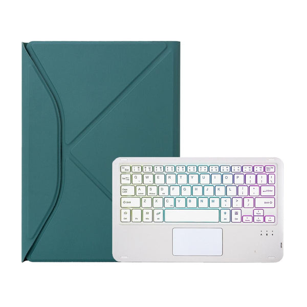 Parallel Touchpad Bluetooth Keyboard Leather Tablet Case With Pen Slot And Backlight Black Laptop Cases & Bags
