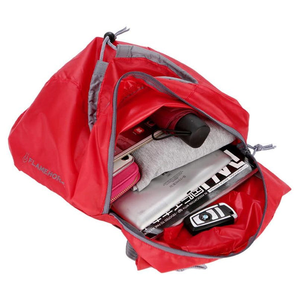 Waterproof Nylon Collapsible Backpack Lightweight Travel Bag For Women And Men Orange Women Backpacks