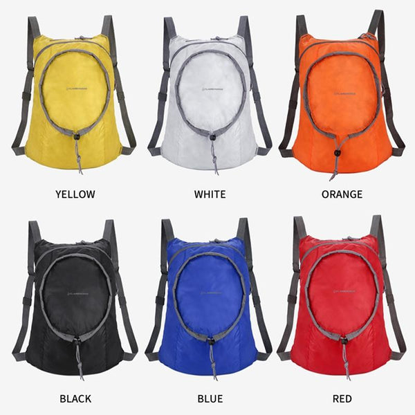 Waterproof Nylon Collapsible Backpack Lightweight Travel Bag For Women And Men Orange Women Backpacks