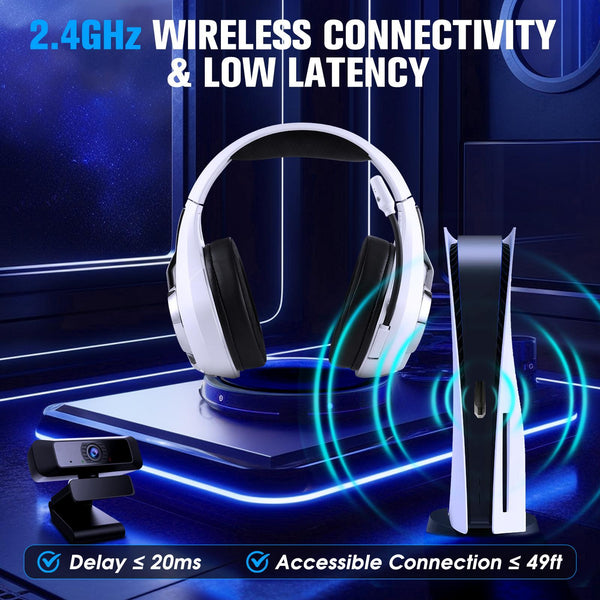 Gs400 Tri Mode Gaming Headset Bluetooth / Wired Headsets