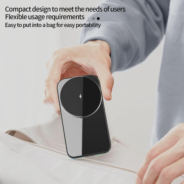 Foldable 3 In 1 Rgb Led Wireless Charger Black Chargers & Cradles