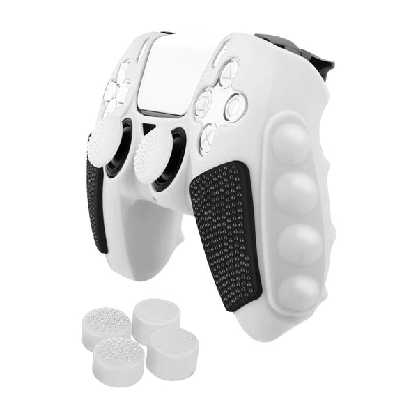 Silicone Gamepad Protective Case For Sony Ps5 With Splicing Design And Rocker Caps Black White Other Video Game Accessories