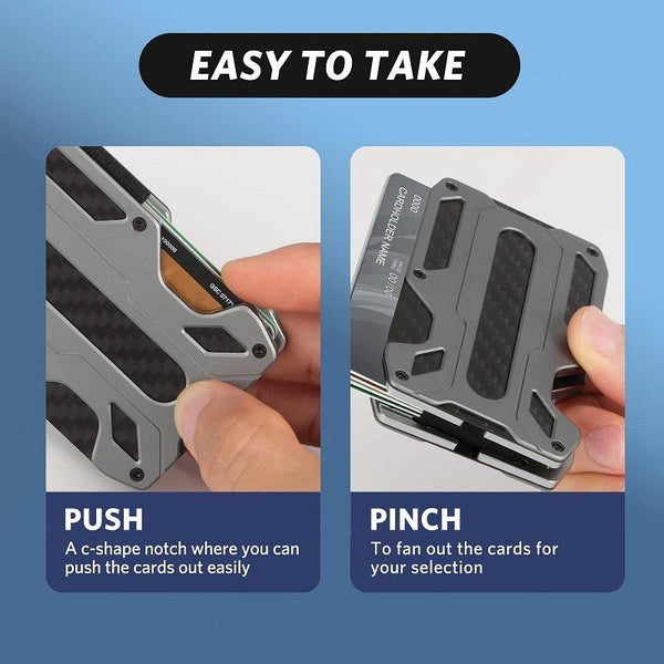 Rfid Blocking Carbon Fiber Card Holder Sleek & Secure Business Card Holders