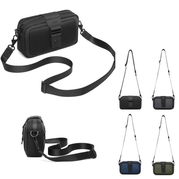 Waterproof Mini Crossbody Bag For Men Oxford Cloth Design Black Bags