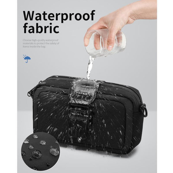 Waterproof Mini Crossbody Bag For Men Oxford Cloth Design Black Bags