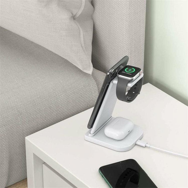 3 In 1 Wireless Charger Detachable White Chargers & Cradles