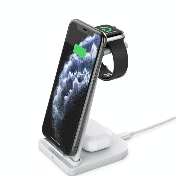 3 In 1 Wireless Charger Detachable White Chargers & Cradles