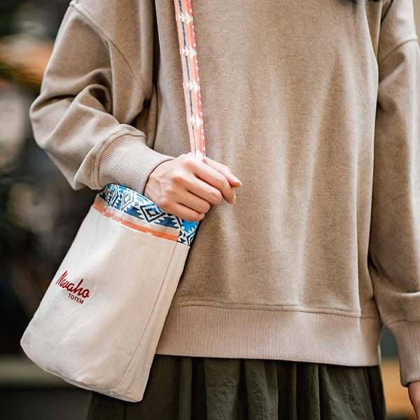 Retro Canvas Barrel Bag Dual Use Color Women's Bags & Handbags