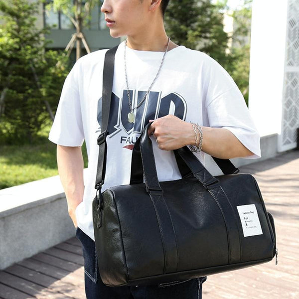 Compact Travel Bag With Shoe Storage Black Other Luggage