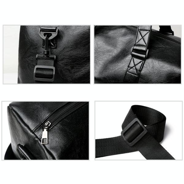 Compact Travel Bag With Shoe Storage Black Other Luggage