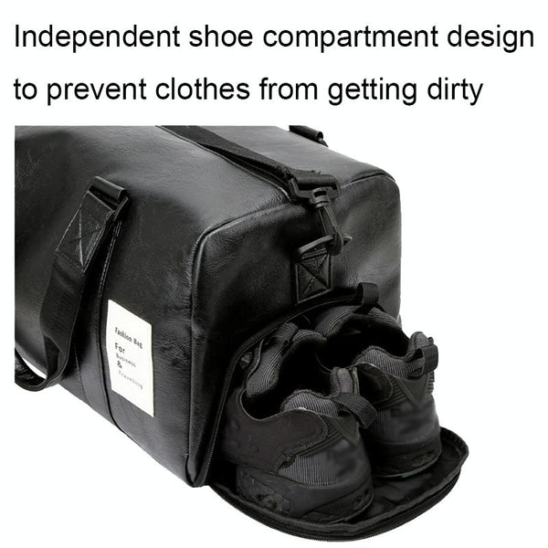 Compact Travel Bag With Shoe Storage Black Other Luggage