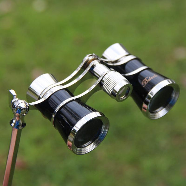 Chrome Double Cylinder Telescope With Handle 3 X 25 Lady Wine Red Telescopes