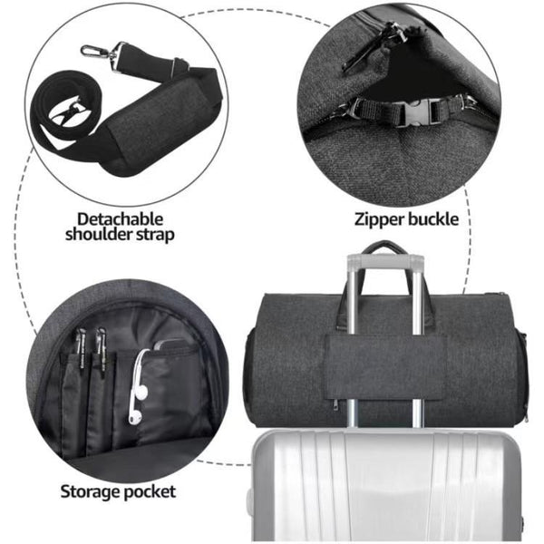 Compact Travel Suit Storage Bag Foldable Grey Other Luggage