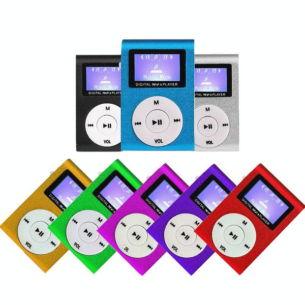 Metal Mini Mp3 Player With Screen Earphone+Cable Pink Ipods & Mp3 Players