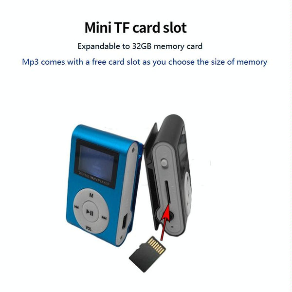 Metal Mini Mp3 Player With Screen Earphone+Cable Pink Ipods & Mp3 Players